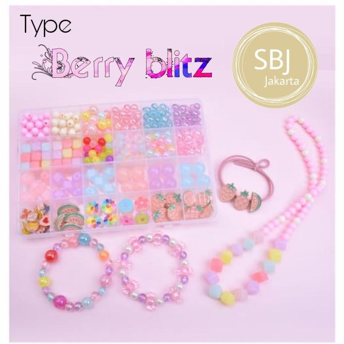 Mainan Edukatif Anak Meronce Merangkai Manik Beads Type Ribbon - Berry Blitz
