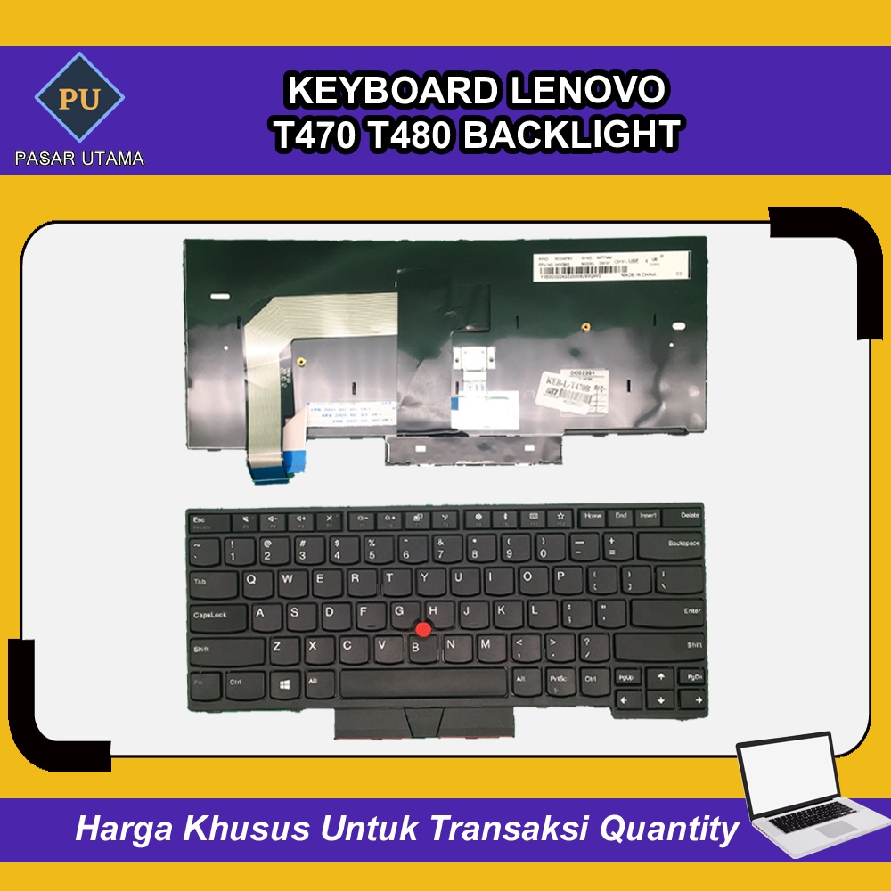 Keyboard Lenovo T470 T480 Backlite