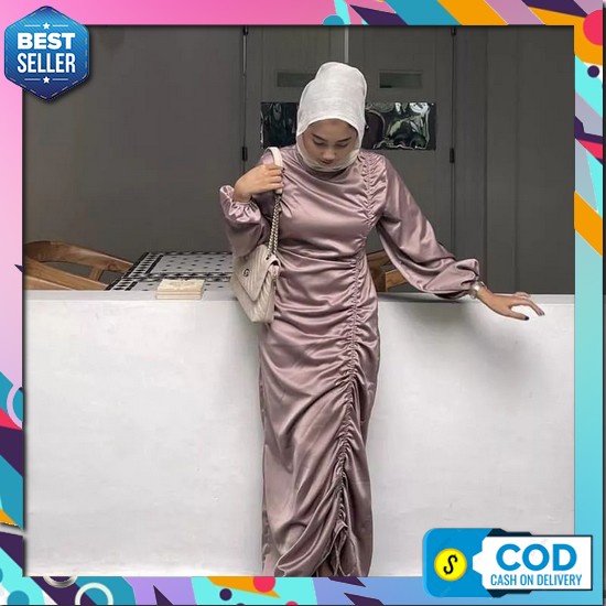 Gsmis Khimar Gamid Kerudung Syar'I Bsju Games Kekinian Dress Pesta 1 Set Gamis Satu Set Gamus Polos 