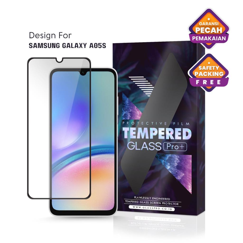 Premium Tempered Glass Samsung Galaxy A05s Full Cover - Anti Gores Kaca Screen Protector Screen Guar