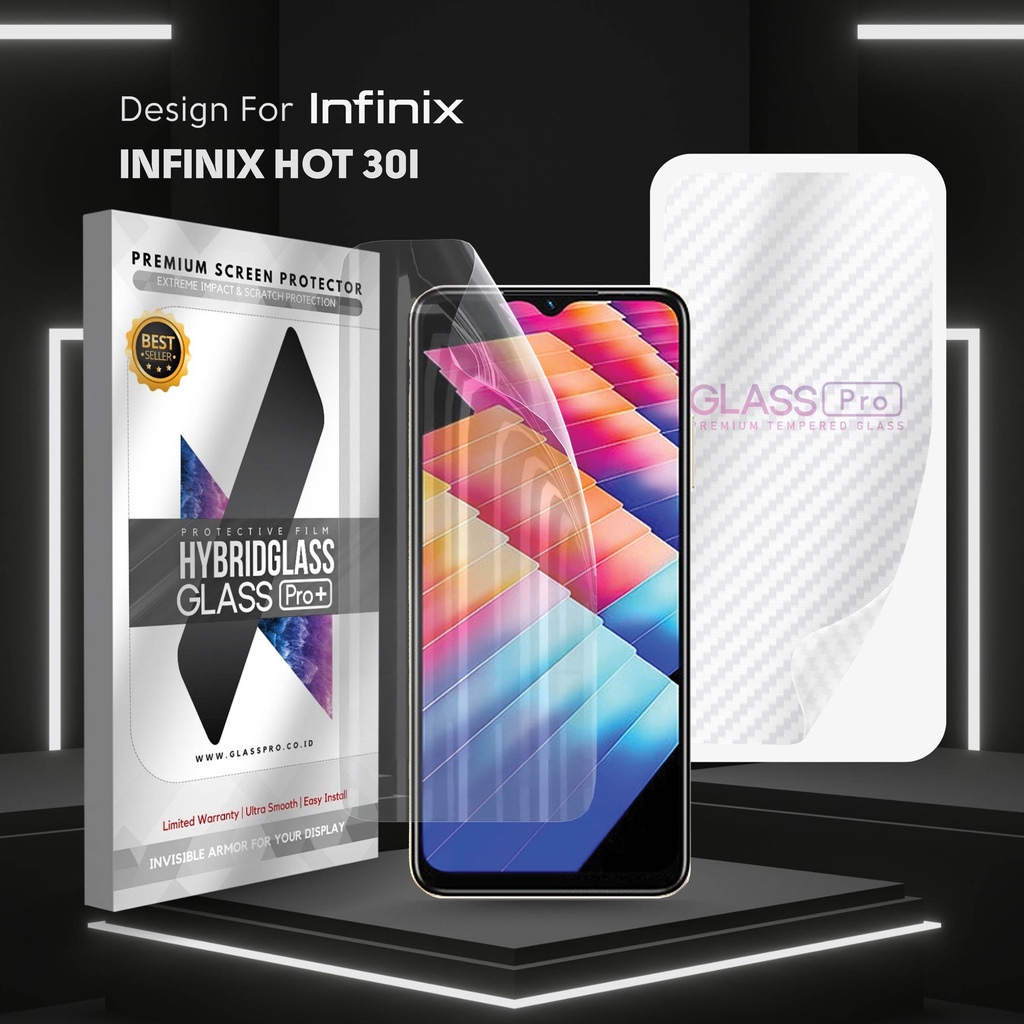 Hybrid Glass Premium Anti Gores Hydrogel Infinix Hot 30i Full Cover Screen Protector Glass Pro Not T