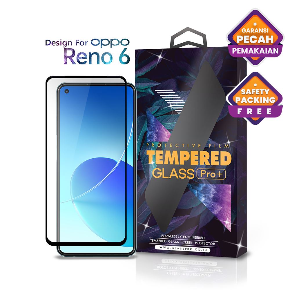 Glass Pro Tempered Glass Oppo Reno6 Reno 6 Full Cover