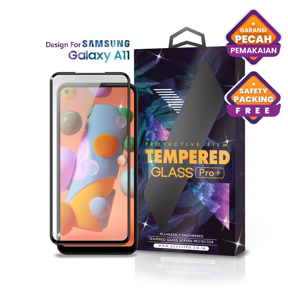 Glass Pro Tempered Glass Samsung Galaxy A11 Full Cover - Premium