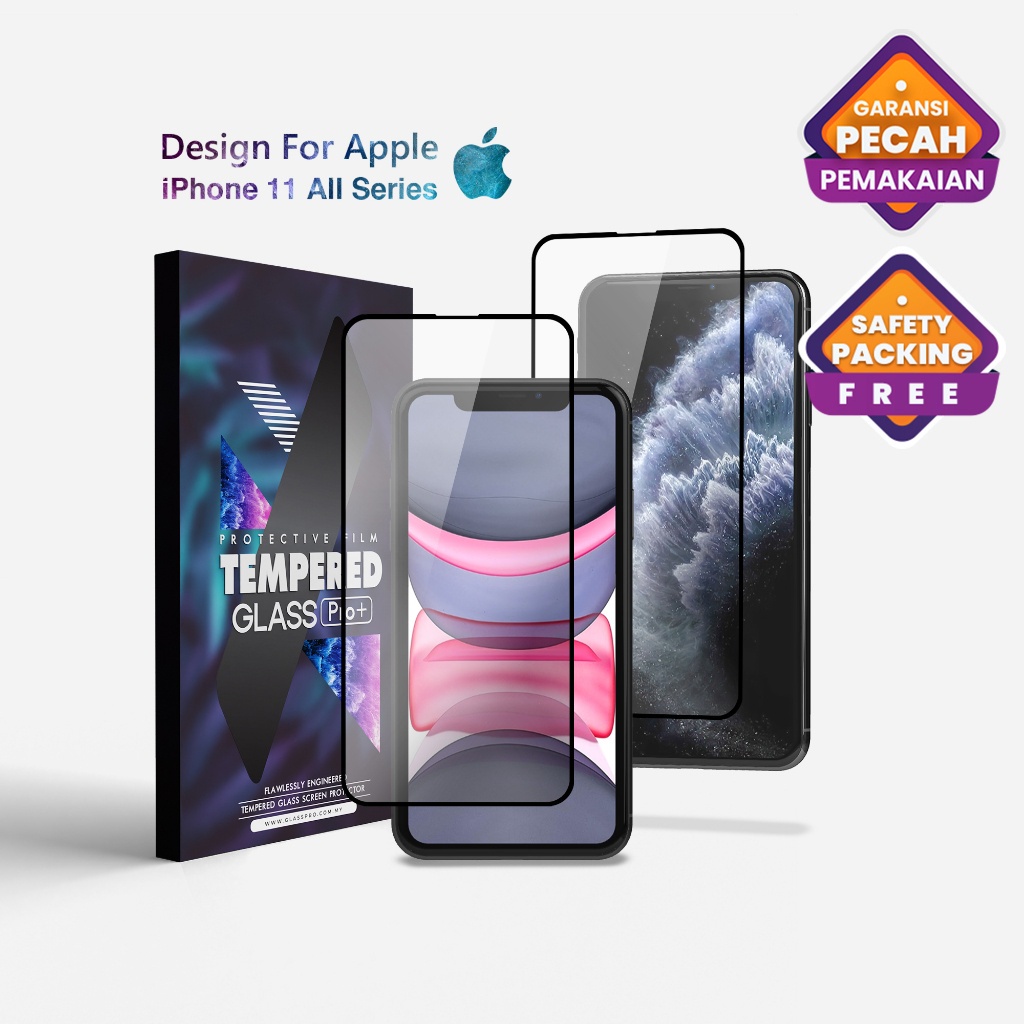 GLASS PRO Tempered Glass iPhone 11 All Series Full Cover Premium iPhone 11 iPhone 11 Pro iPhone 11 P