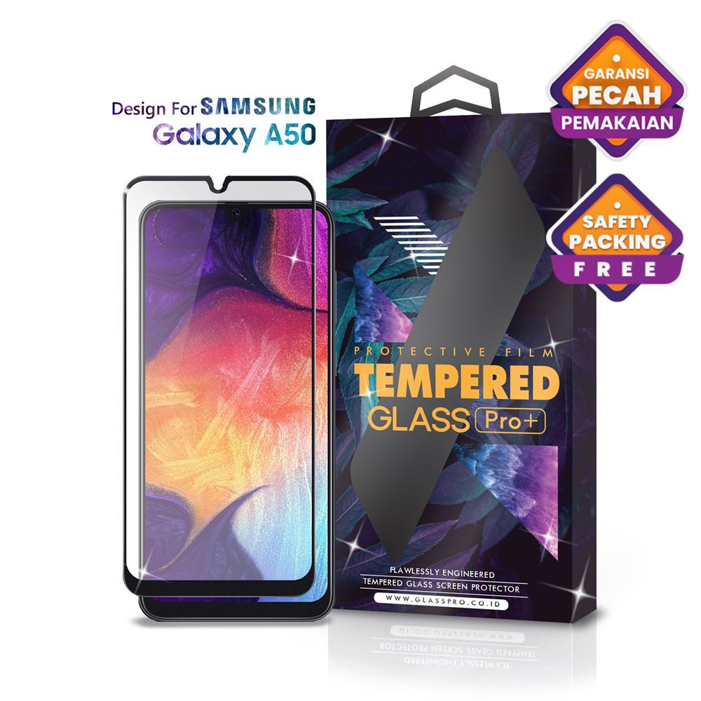 Glass Pro Tempered Glass SAMSUNG Galaxy A50 Full Cover - Premium