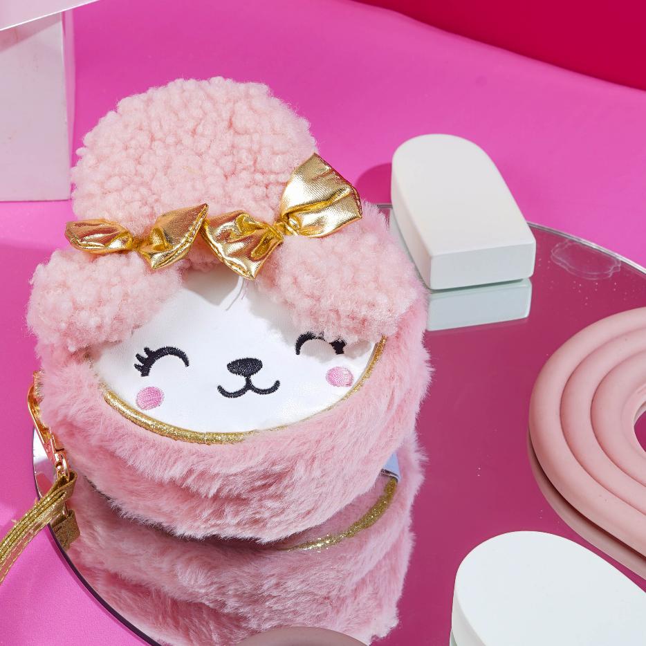 Tas Koin Anak Dompet Wanita Hand Bag Korea Fluffy Bulu Ts-4
