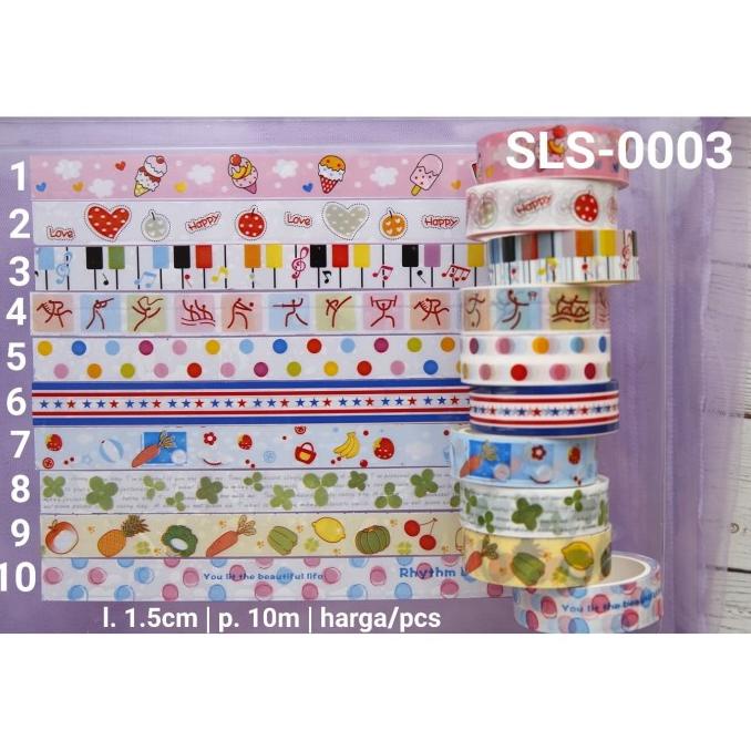 

TERLARIS SLS-0003 Selotip gambar fancy tape selotip toples kue kering