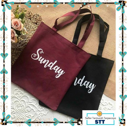 STT TOTEBAG DAILY TOTE BAG SUNDAY MONDAY FRIDAY TUESDAY WEDNESDAY MONDAY ALA KOREA