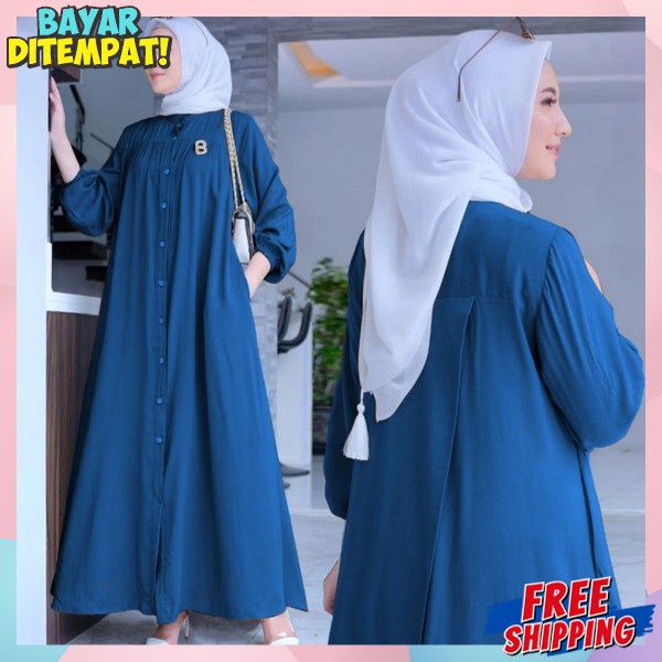 Ghsms Fashion Lebaran Wsnita Elegan Dress Bridesmaid Ghamis Cewek Cantik Dress Maxy Muslim Waita Max