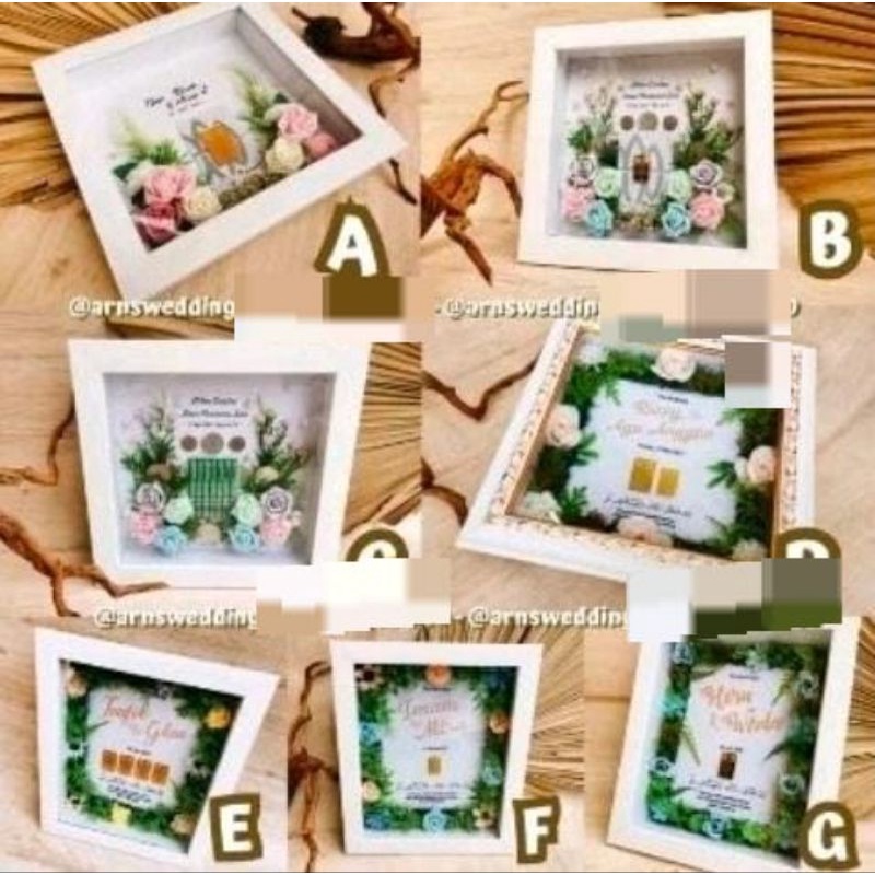 Bingkai Mahar / Frame Mahar / Box Mahar / Kotak Mahar / Mahar Logam Mulia / Mahar Uang / Uang Bentuk