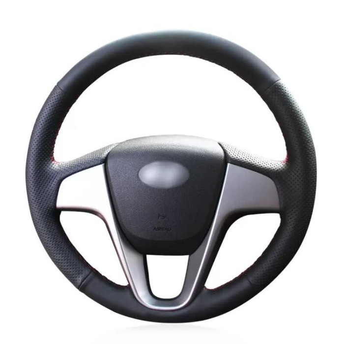 

Terbaru Cover Customized Diy Black Artificial Leather Steering Cover Hyun Promo Terlaris