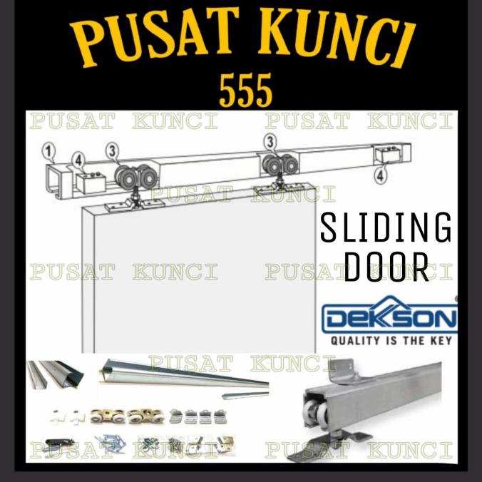 Rel Pintu Geser D3 Dekson(180Cm)Rel Gantung /Rel Pintu Sleding Premium