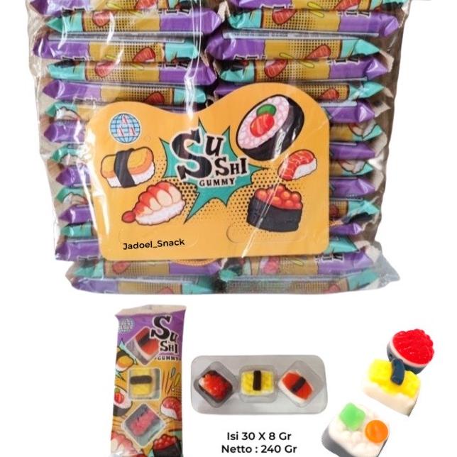 

Grosir - Permen Sushi Gummy 30 X 8Gr Rasa Buah By Jadoel_Sna