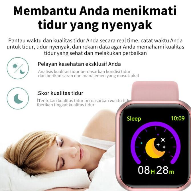 Y68 Bluetooth Smart Watch Detak Jantung Olahraga Jam Tangan Pintar