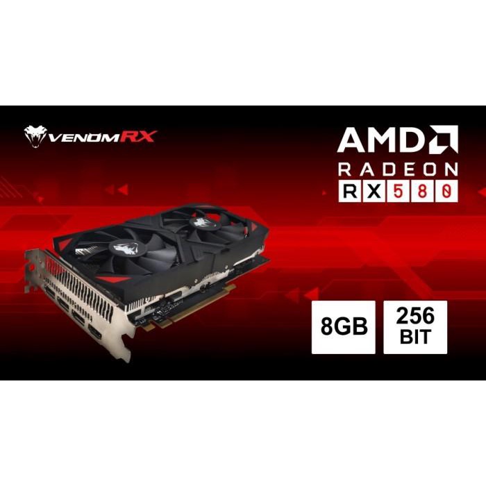 VGA VENOM RX RADEON RX 580 / RX580 8 GB DDR5 256BIT DUAL FAN