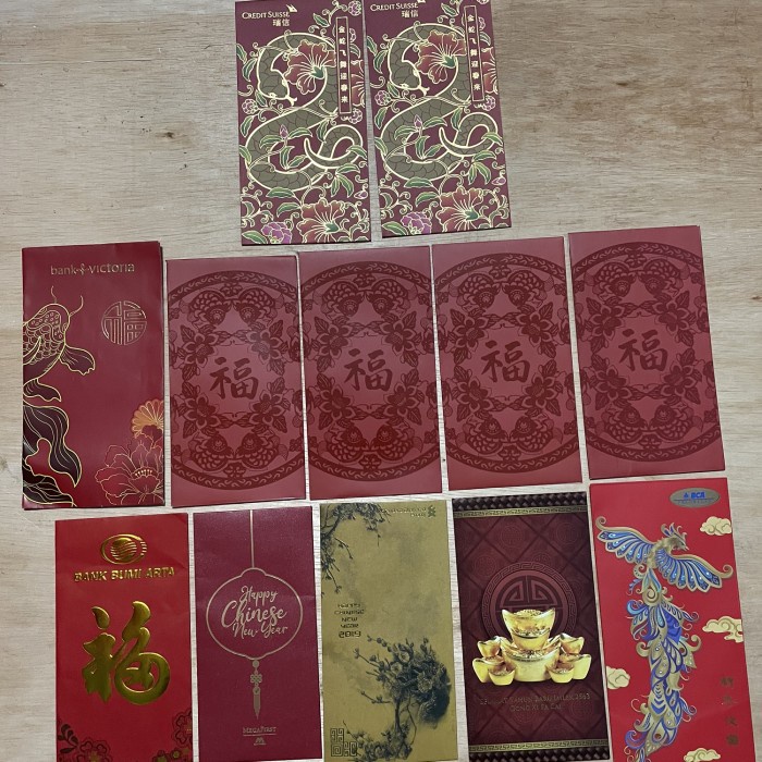 

New! Angpao Imlek Sincia Bank Victoria 7 pcs / BCA dll 12 pcs - 12 pcs Limited