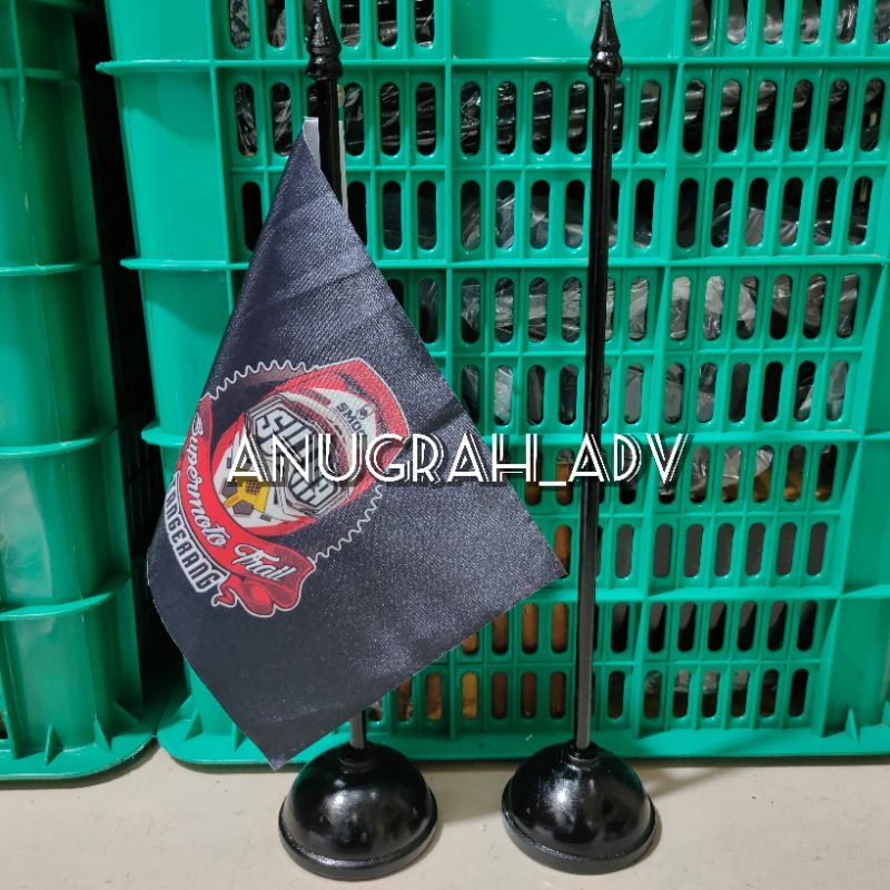 

bendera meja bendera pajangan meja logo custom + tiang