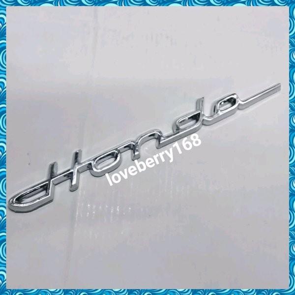 SEPASANG EMBLEM TULISAN HONDA LATIN WARNA CHROME