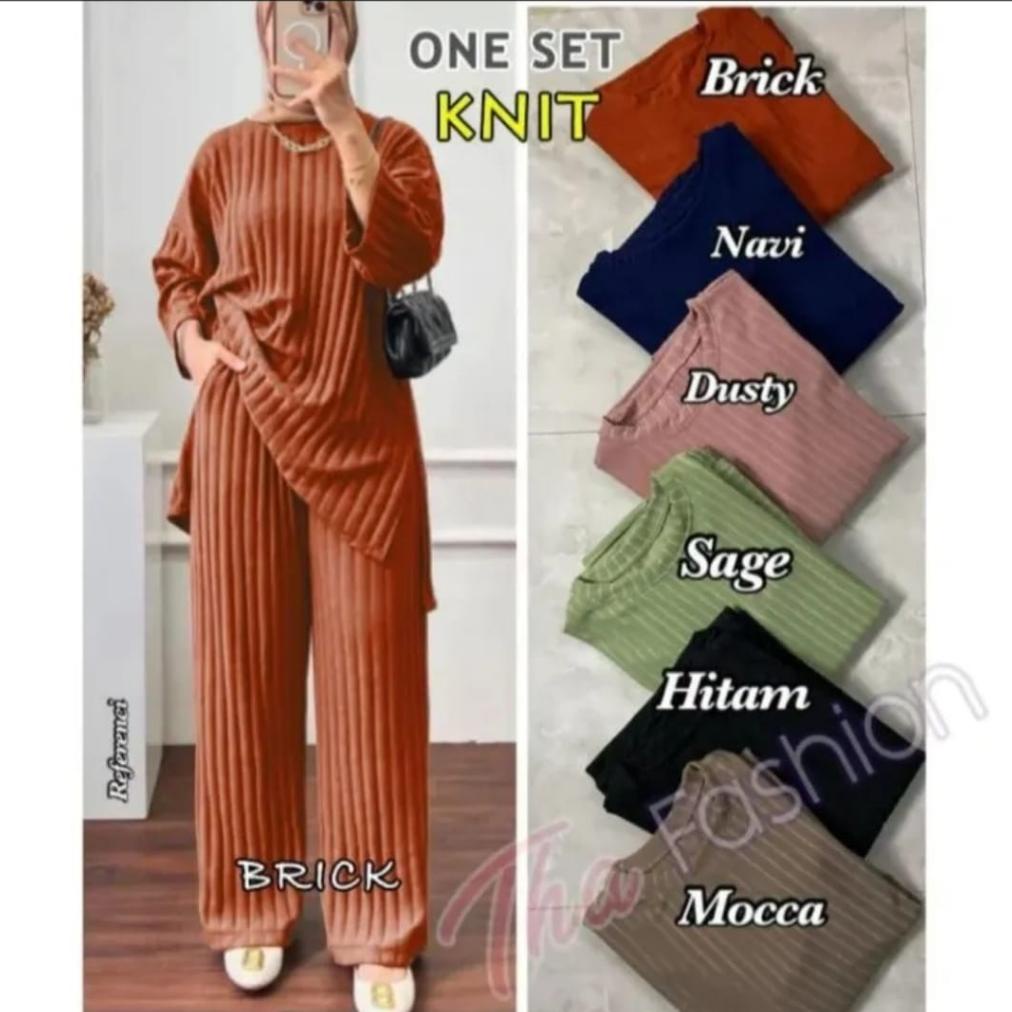 Sale Big Sale.... One Set Knit One Set Knit Jumbo One Set Knit Wanita Premium
