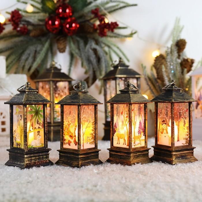 LENTERA DEKORASI LAMPU POHON NATAL GANTUNG ORNAMEN LANTERN CHRISTMAS