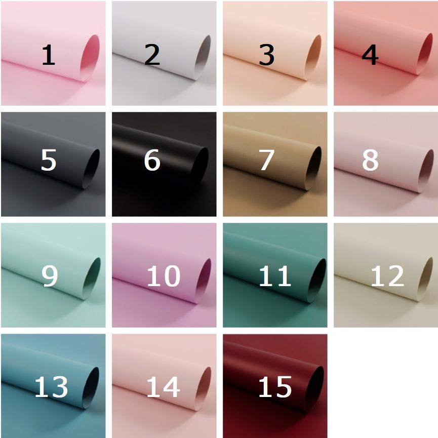 

Ready!!!(COD) (5 LEMBAR) PROMO CUCI GUDANG Satu Warna Bolak-Balik Kertas Pembungkus Bunga Kado Cellophane Flower Wrapping 50*50cm (Minimal 10pcs)