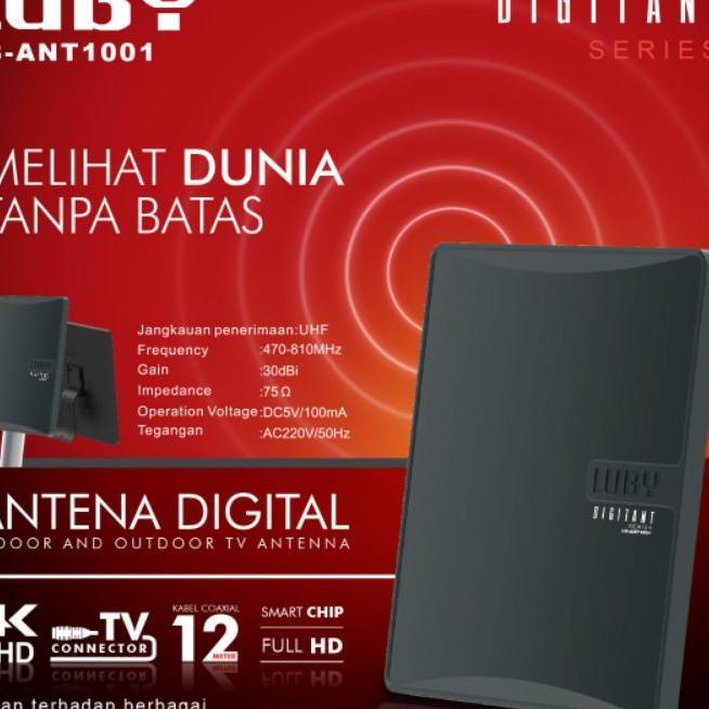 Antena Tv Digital Luby Ant 1001 / Antena Luby Dalam & Luar Ruangan / Antena Luby