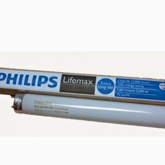 Lampu Tl Neon Philips 36 Watt 36W Lifemax Lampu Philip Tl Neon 36 W - 120 Cm