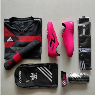 SET 5 IN 1 SEPATU FUTSAL BAJU JERSEY KAOS KAKI DEKER GRADE ORIGINAL