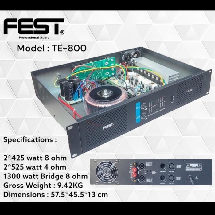 POWER AMPLIFIER FEST TE800 TE 800 GARANSI ORIGINAL