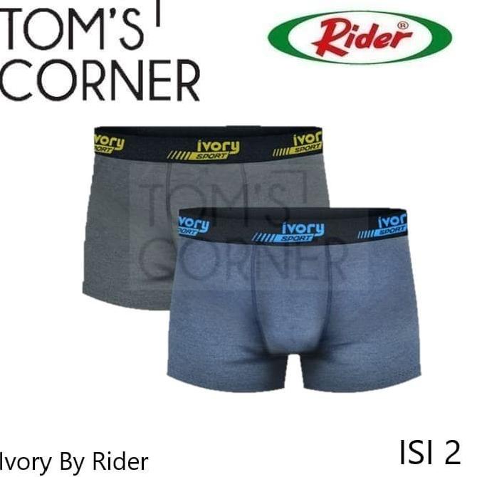 Celana Boxer pria isi 2 | celana dalam ivory by rider| IV203