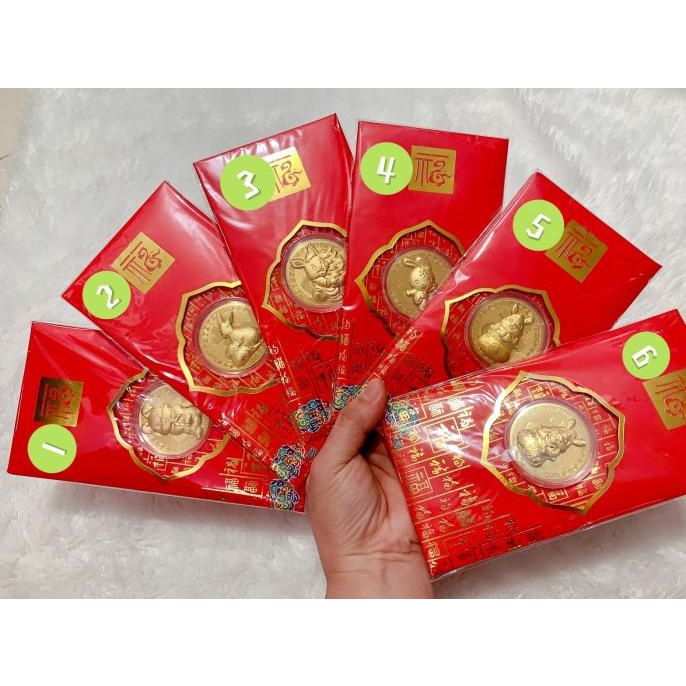 

[IMLEK] Angpao Emas Koin Logam Asli Imlek / Sincia tahun 2023 Shio Kelinci Rab TERLARIS