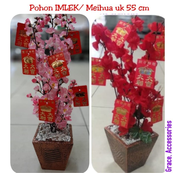 

New! Terjangkau Pohon Imlek Sakura Angpao 55 Cm Paket Hiasan Limited