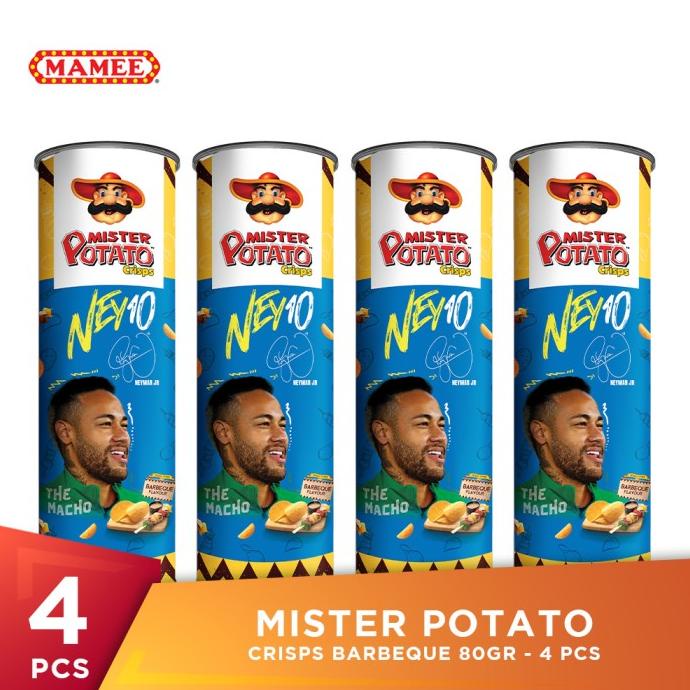 

NEW PRODUK MISTER POTATO CRISPS BARBEQUE 80GR - 4PCS !!!!!