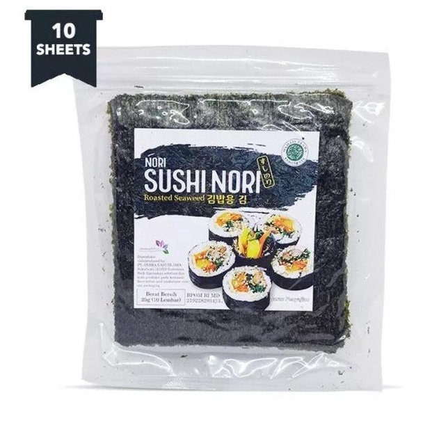 

TERBARU SUSHI NORI HALAL SEAWEED VARIAN 5/10/20/50 LEMBAR JAVA SUPER FOOD !!!!!