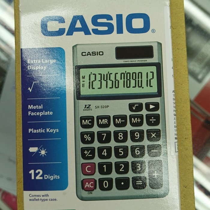 

KALKULATOR LIPAT DUAL LEAF CASIO SX 220 ORIGINAL BERGARANSI 12 DIGIT ORIGINAL TERBARU