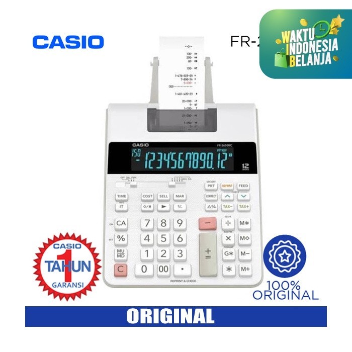 

CASIO CALCULATOR FR 2650 RC / CALCULATOR PRINTING ORIGINAL TERBARU
