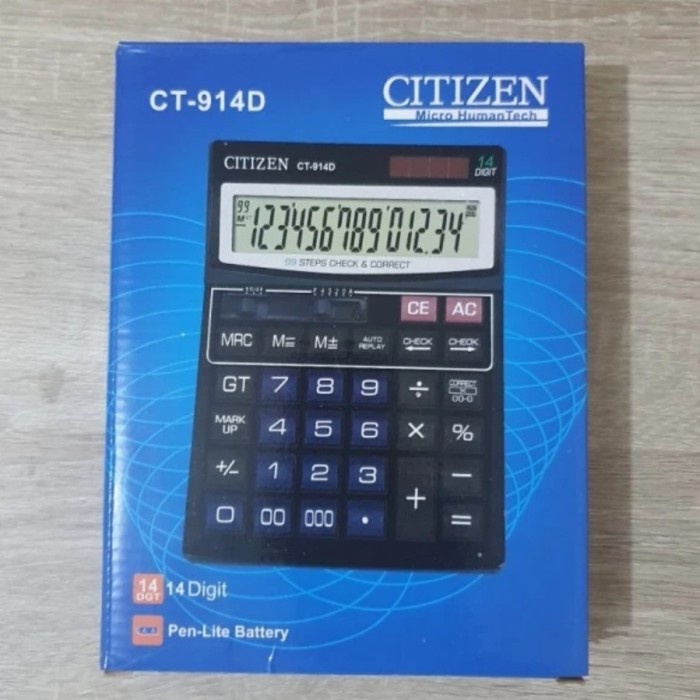

KALKULATOR DESKTOP CITIZEN CT-914D / CALCULATOR 14 DIGIT CEK ULANG 914 ORIGINAL TERBARU