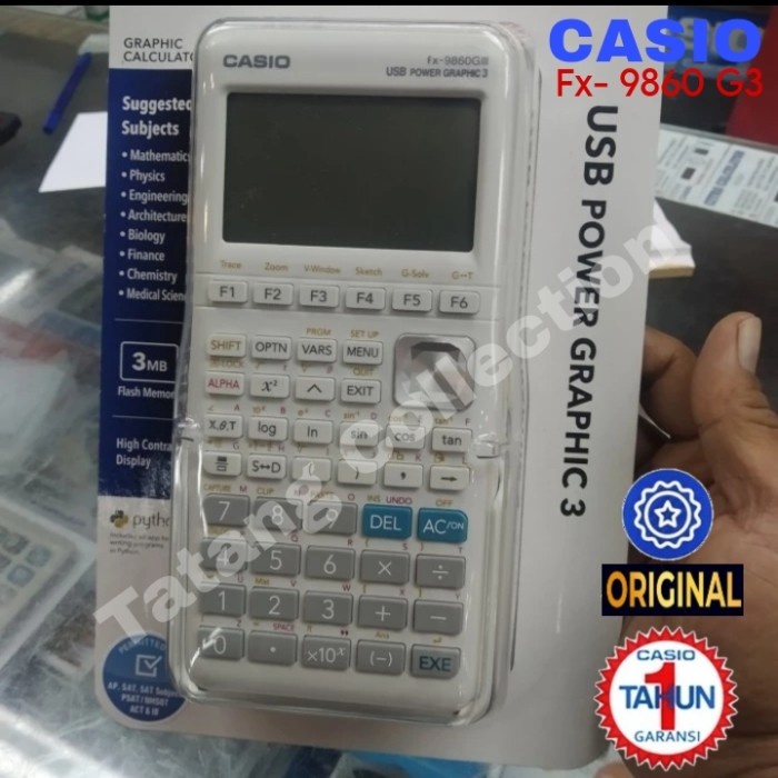 

KALKULATOR CASIO GRAPHIC FX 9860GII SD GARANSI RESMI [212] ORIGINAL TERBARU