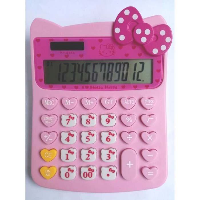 

KALKULATOR HELLO KITTY KT 838 / KALKULATOR 12 DIGIT / HELLO KITTY ORIGINAL TERBARU