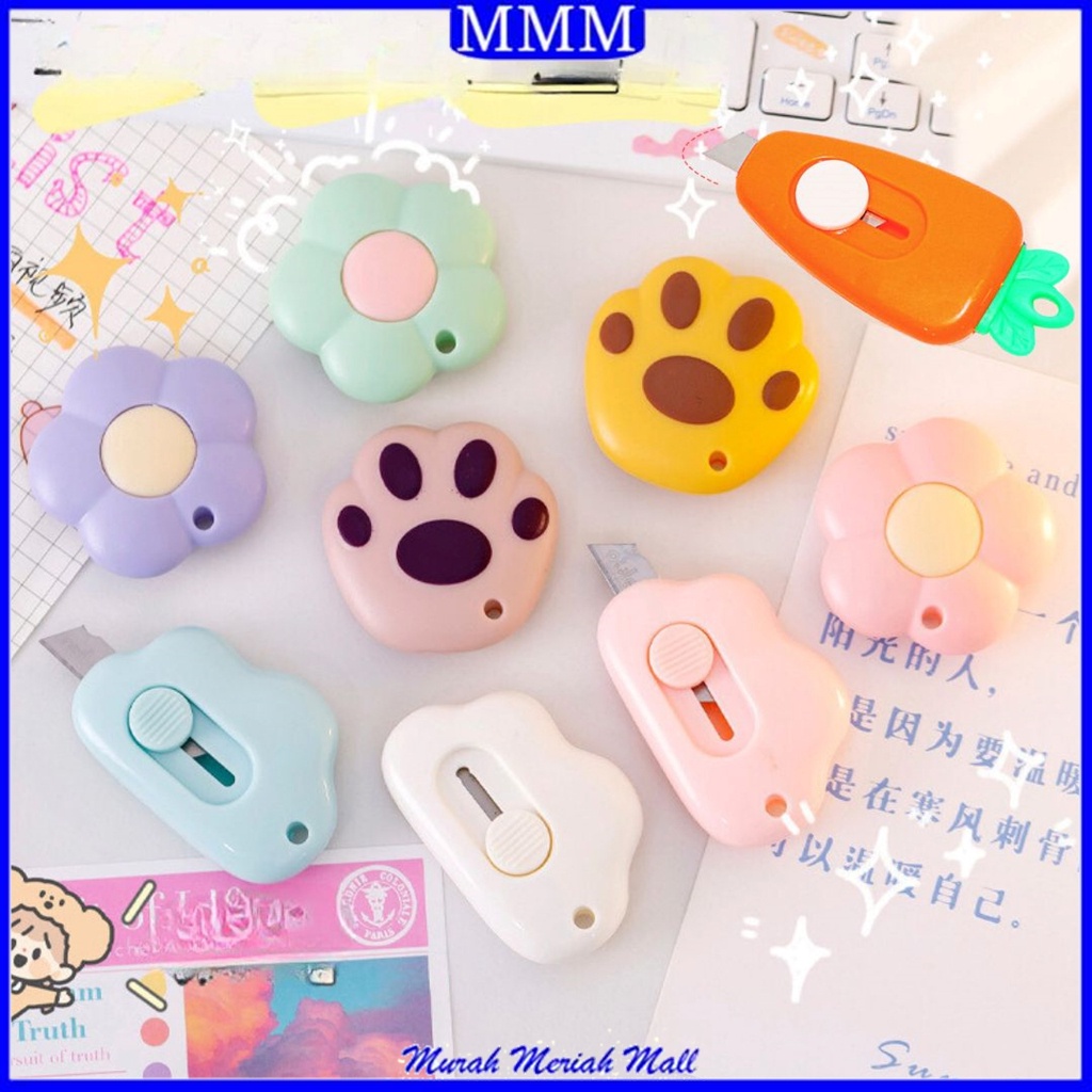 

MMM Cutter Mini Portable Bentuk Oval Mini Cutter Wortel Polos Travel Kit Pemotong Kertas Paper Cutter Lucu