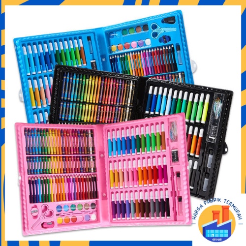 

HPT Drawing Set 168Pcs Oil Pastel Crayon 168 IN 1 Set Krayon Mewarnai dan Melukis Lengkap dengan Cat Air Alat Mewarnai Anak Anak Bentuk Koper