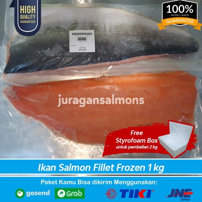

READY STOCK IKAN SALMON FILLET POTONGAN FROZEN 1 KG !!!!!