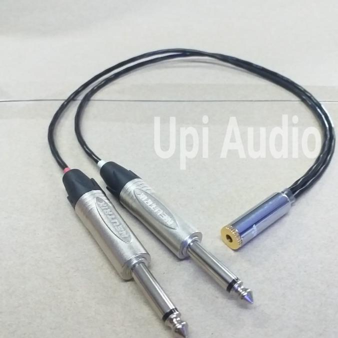 kabel canare plus jack 2akai male 1/4 to 1 jack 3.5mm female stereo 2m