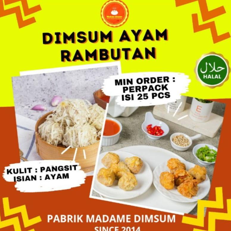 

Ready (VARIAN DIMSUM RAMBUTAN) Pabrik Dimsum frozen food!! DIMSUM ayam halal kulit pangsit Termurah di Shopee.. Isian ayam aja soal rasa boleh diadu karena 90% lebih ayamnya.. (SUDAH INCLUDE SAOS) dan siap kirim luar kota..