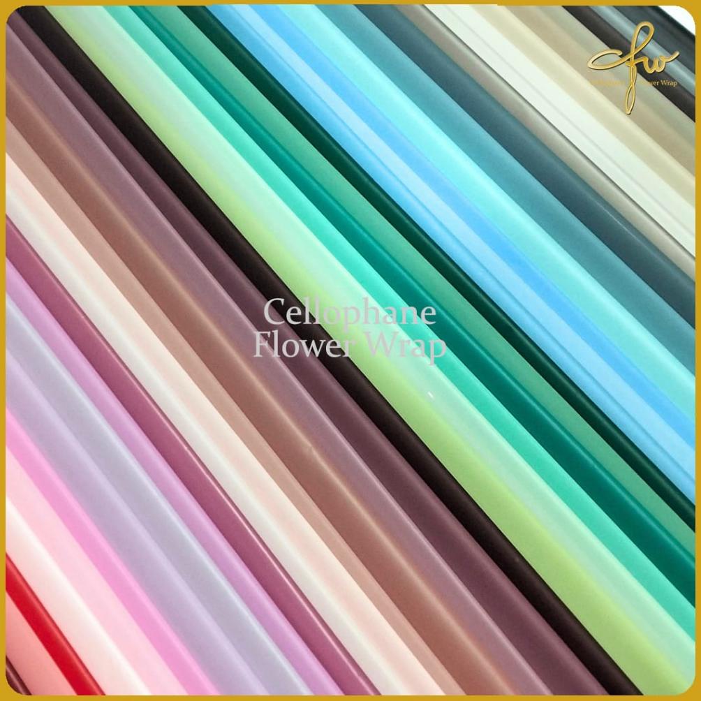 

Ready!!!(COD) Kertas Buket Full Color Solid Cellophane Flower Wrapping