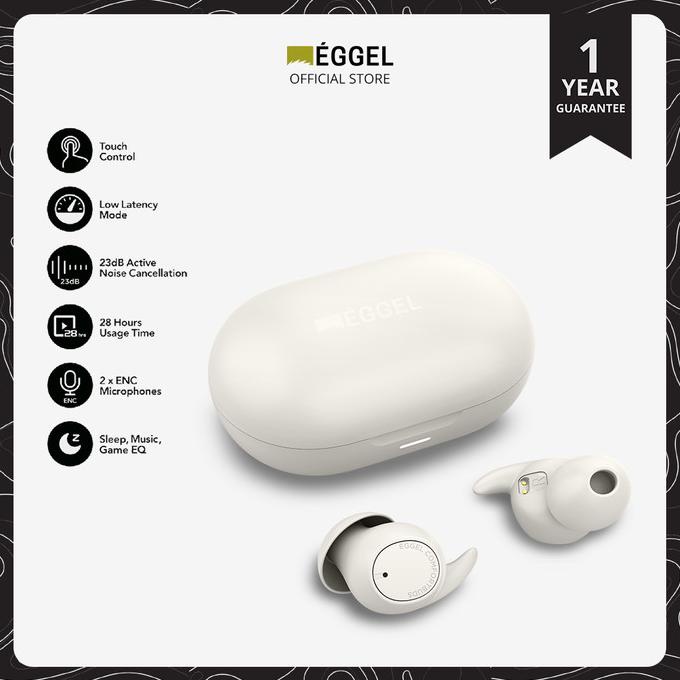 Eggel ComfortBuds Sleep + TWS Bluetooth Earphone with ANC, ENC, Gaming