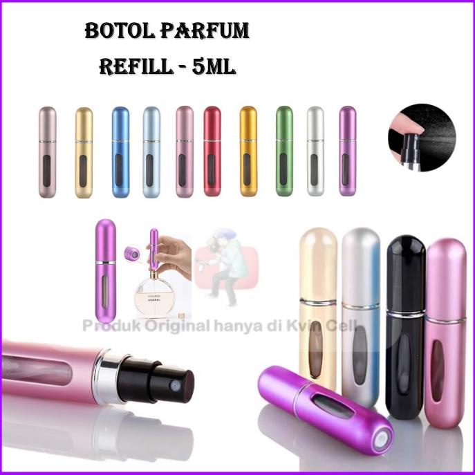Botol Parfum Refill 5ml Mini Portable Kosong Unik Parfume Travel Mewah Drat Plastik Kaca Lucu Spray