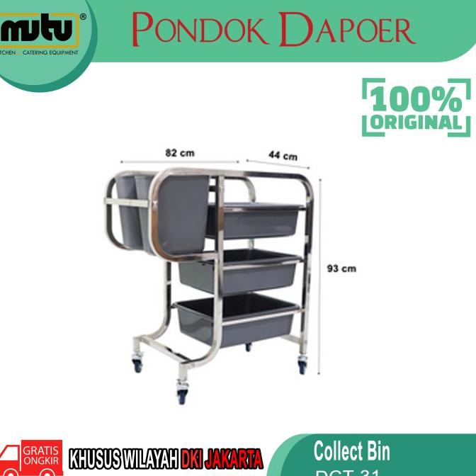 Mutu Dct-31 Dish Collecting Trolley / Troli Pengangkut Piring Kotor