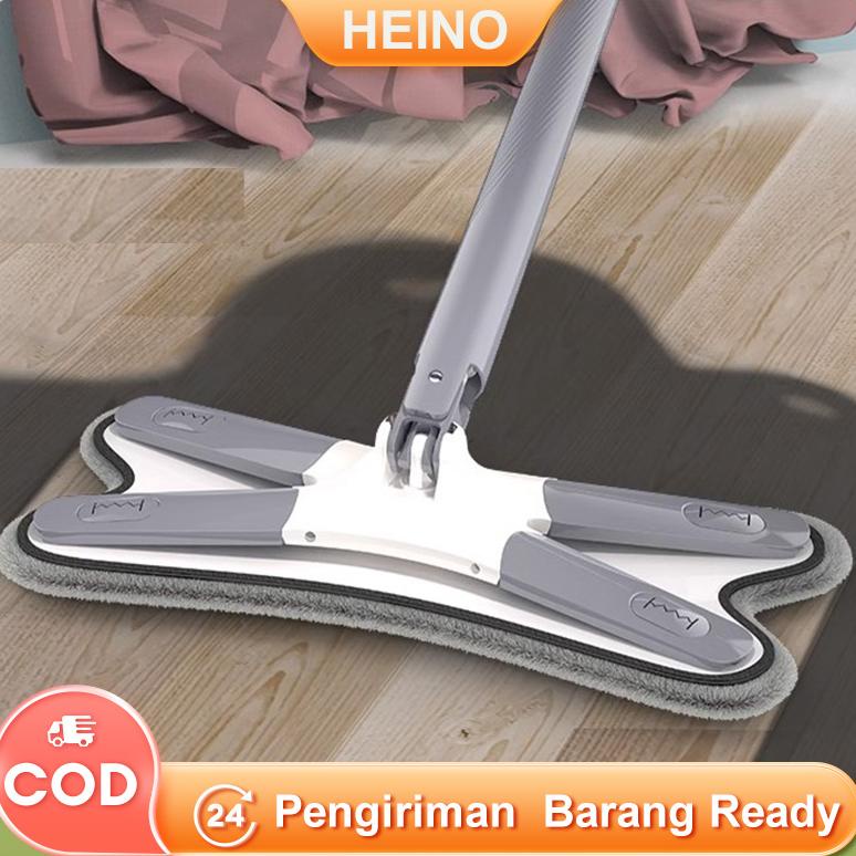 Promo Heino X Pel Mop Pel Magic Mop Alat Pel Lantai Flexible Peras Otomatis Rotary Mop Pel Putar 360