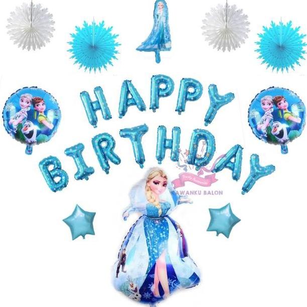 Frozen Balon Foil Set Dekorasi/Balon Ulang Tahun/Balon Karakter